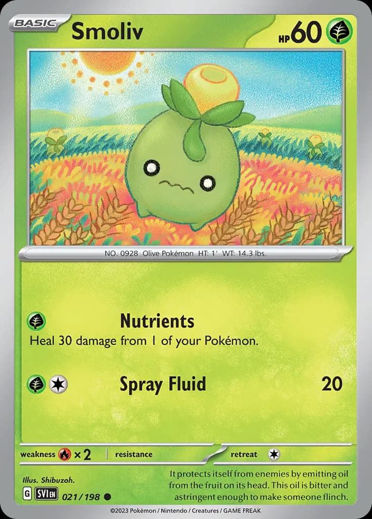 Smoliv — Scarlet & Violet 21 Pokémon card