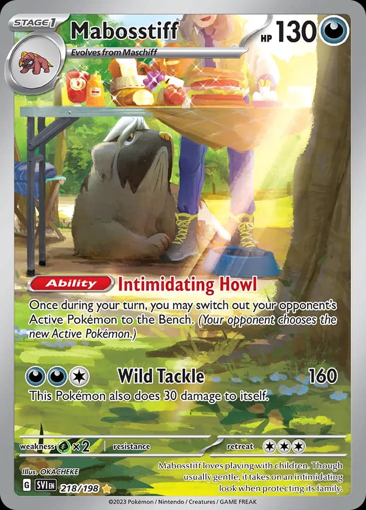 Mabosstiff — Scarlet & Violet 218 Pokémon card