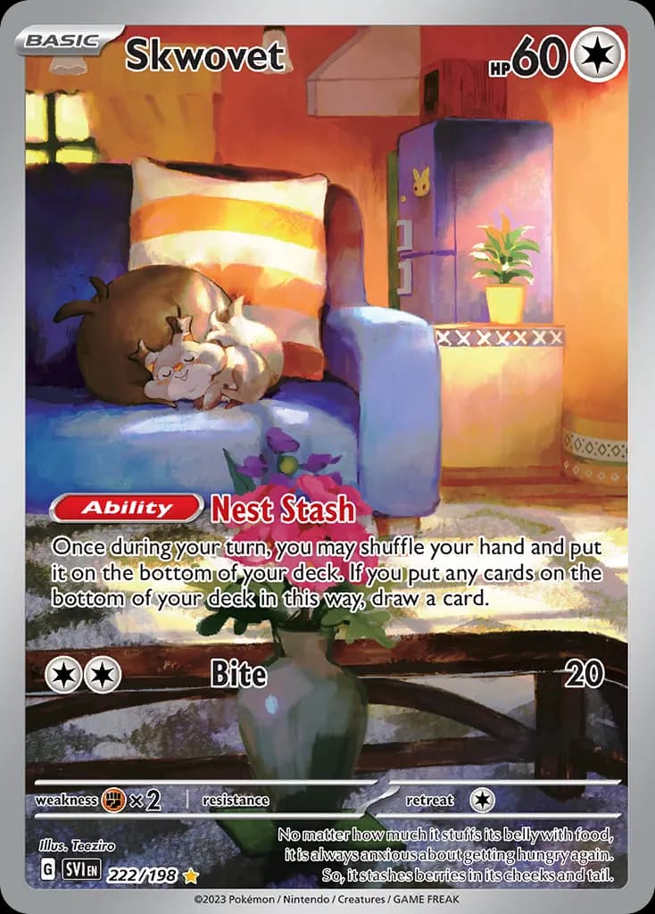 Skwovet — Scarlet & Violet 222 Pokémon card
