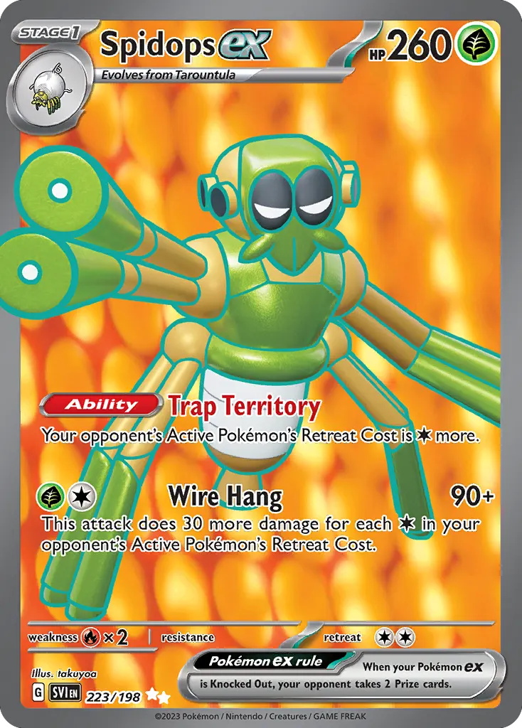 Spidops ex — Scarlet & Violet 223 Pokémon card