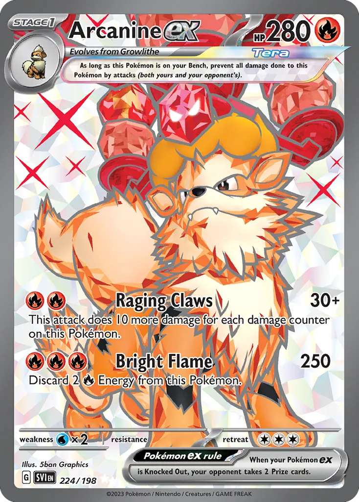 Arcanine ex — Scarlet & Violet PSA 10 price guide