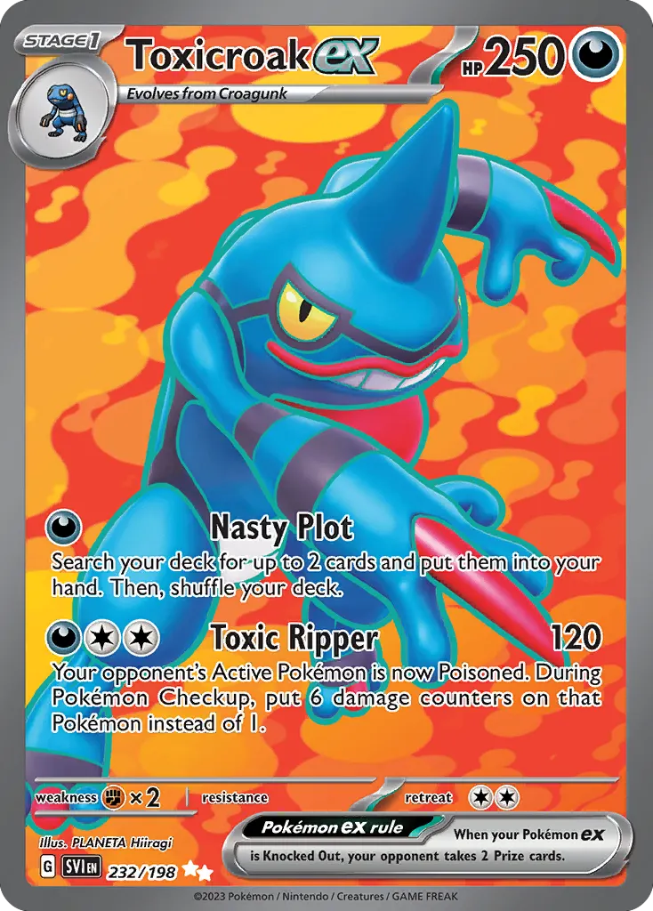 Toxicroak ex — Scarlet & Violet 232 Pokémon card