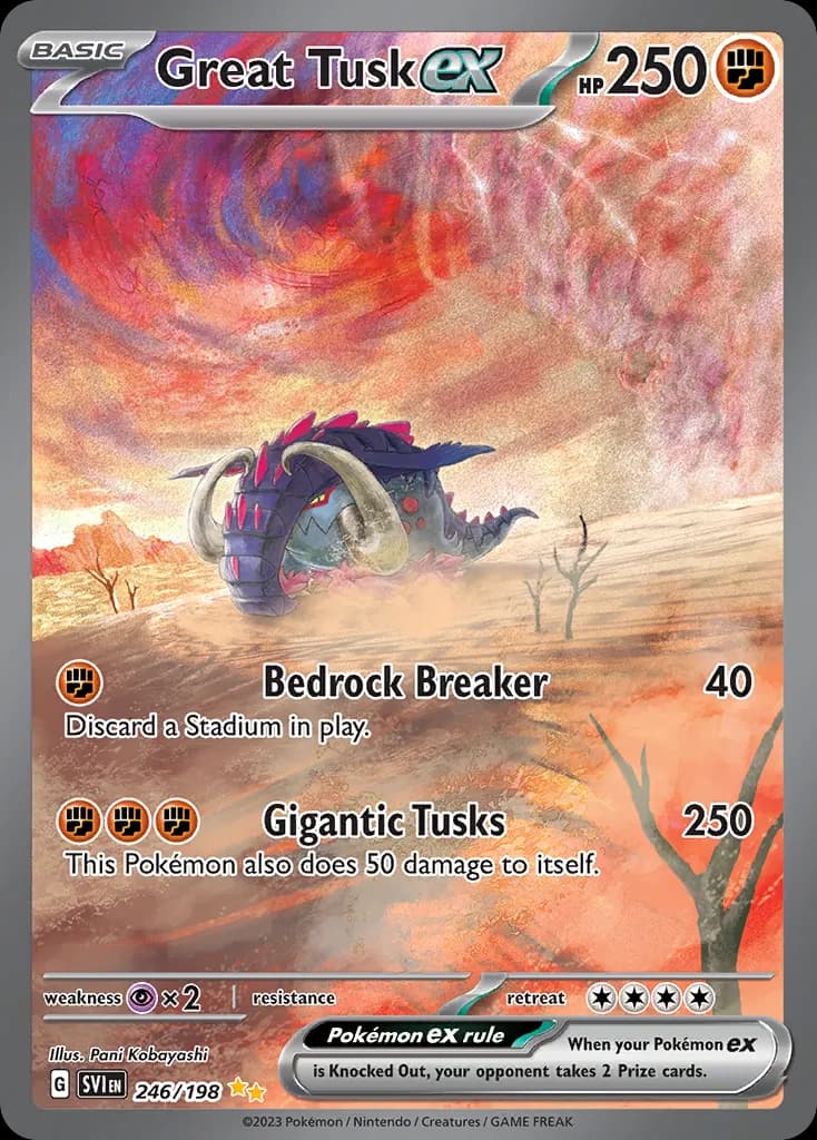 Great Tusk ex — Scarlet & Violet 246 Pokémon card