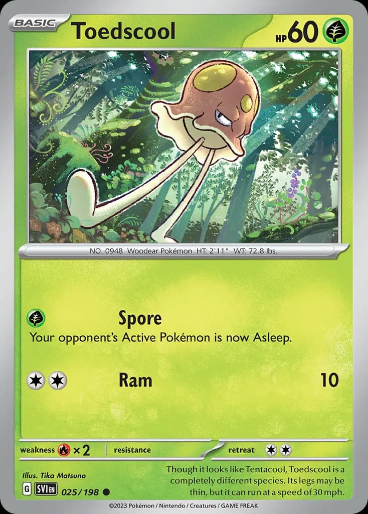 Toedscool — Scarlet & Violet 25 Pokémon card