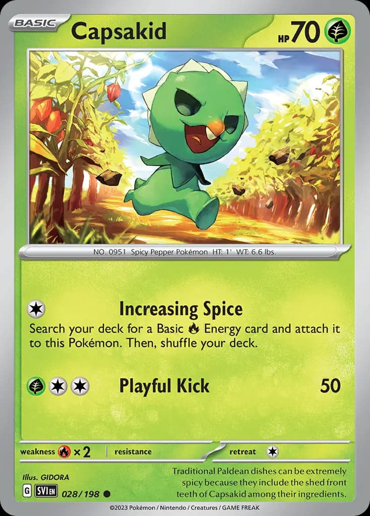 Capsakid — Scarlet & Violet 28 Pokémon card