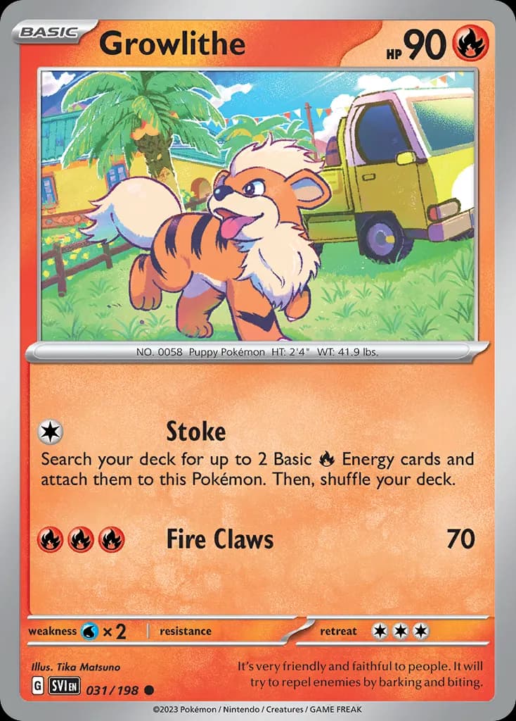 Growlithe — Scarlet & Violet 31 Pokémon card