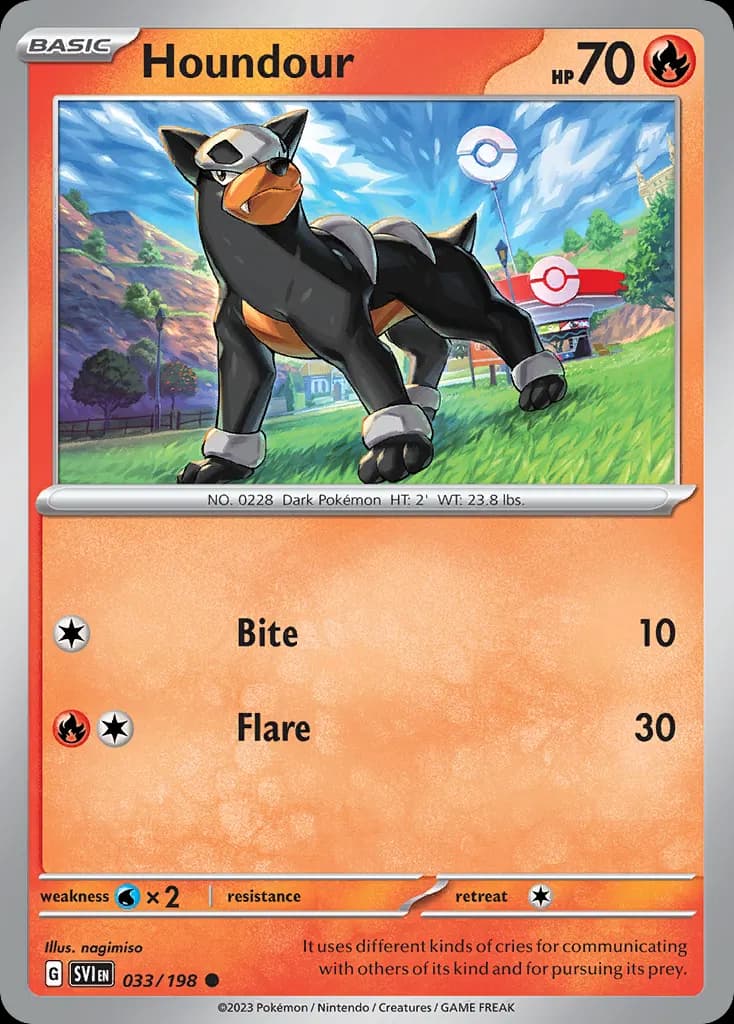 Houndour — Scarlet & Violet 33 Pokémon card