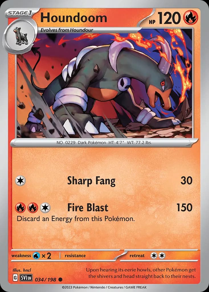 Houndoom — Scarlet & Violet 34 Pokémon card