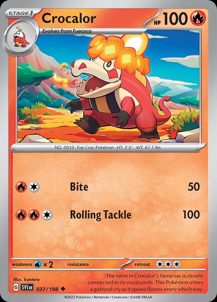 Crocalor — Scarlet & Violet 37 Pokémon card