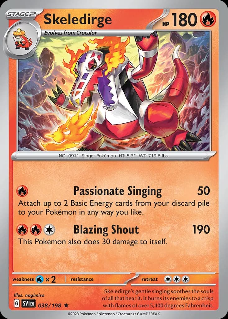 Skeledirge — Scarlet & Violet 38 Pokémon card