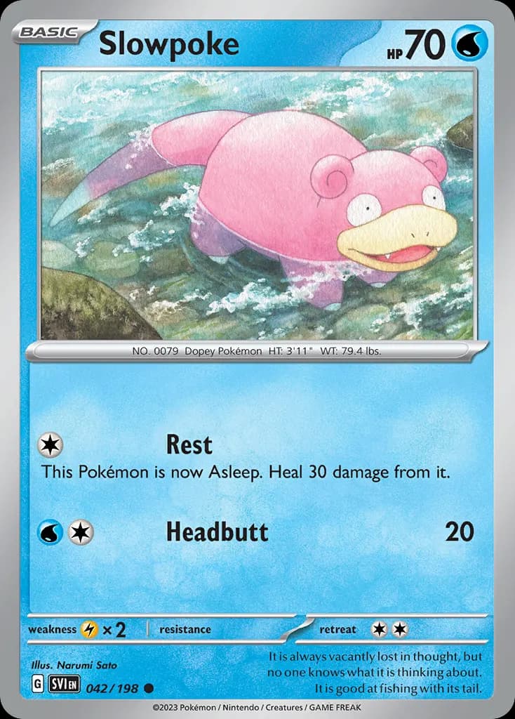 Slowpoke — Scarlet & Violet 42 Pokémon card