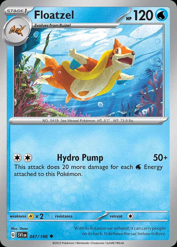 Floatzel — Scarlet & Violet 47 Pokémon card