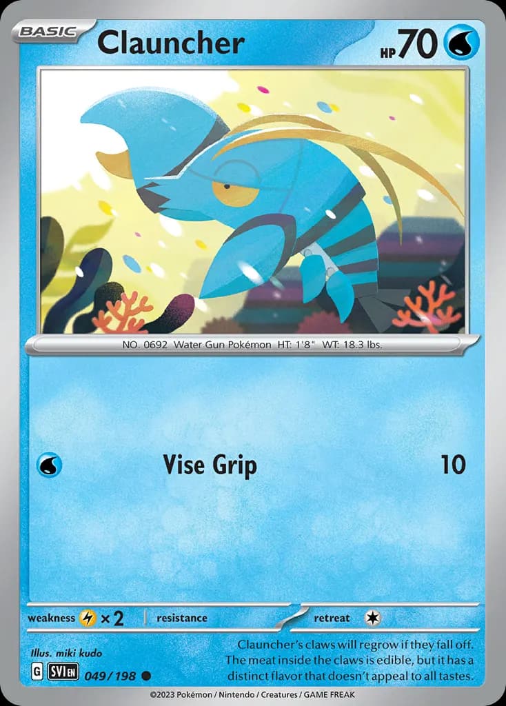Clauncher — Scarlet & Violet 49 Pokémon card
