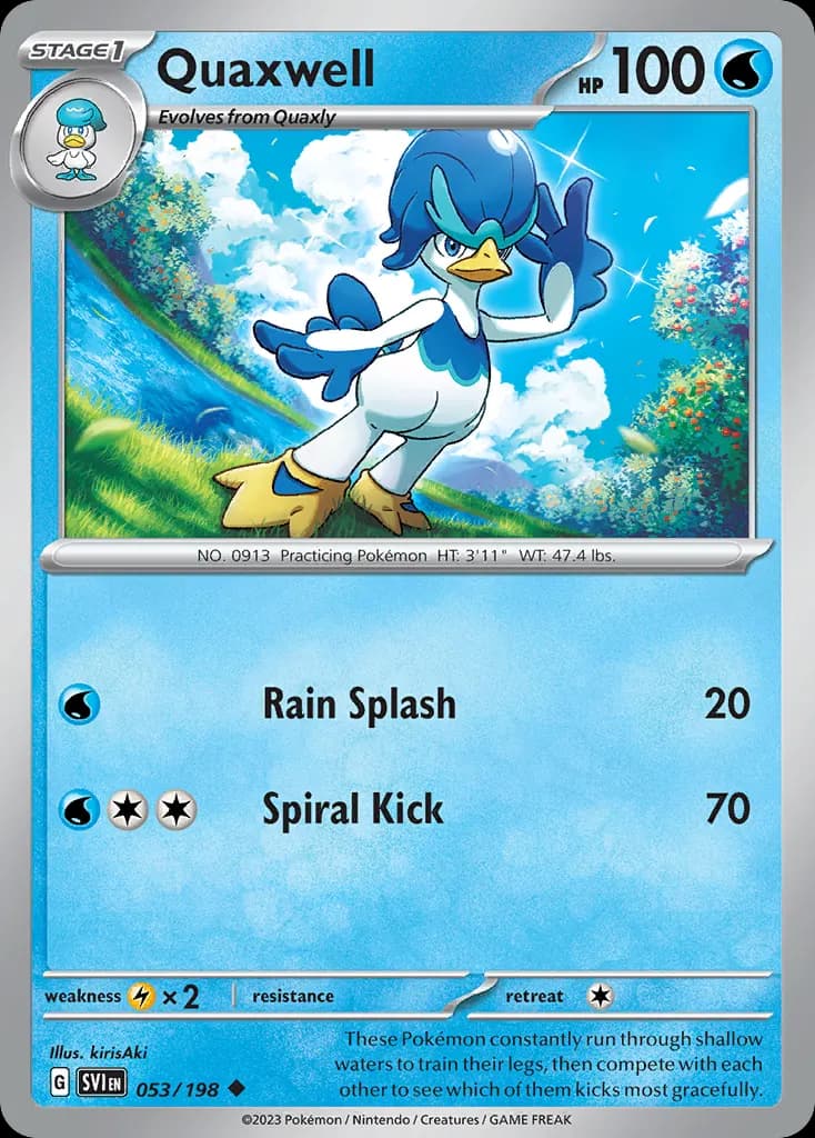 Quaxwell — Scarlet & Violet 53 Pokémon card