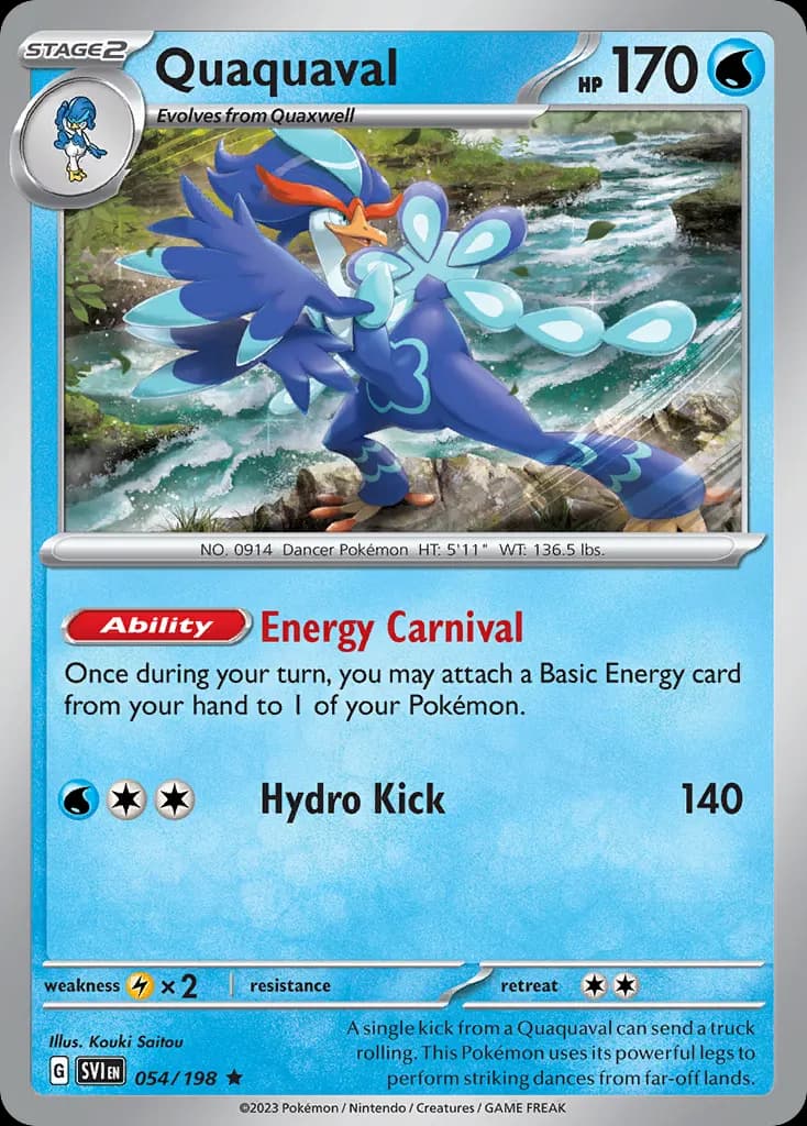 Quaquaval — Scarlet & Violet 54 Pokémon card