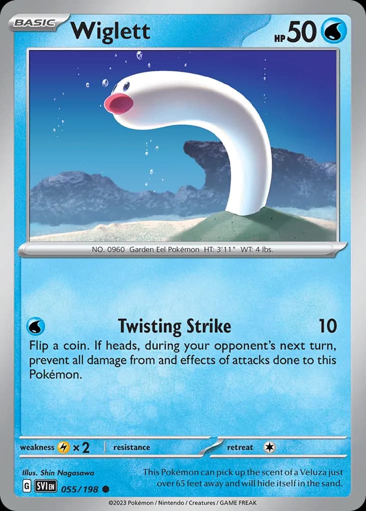 Wiglett — Scarlet & Violet 55 Pokémon card