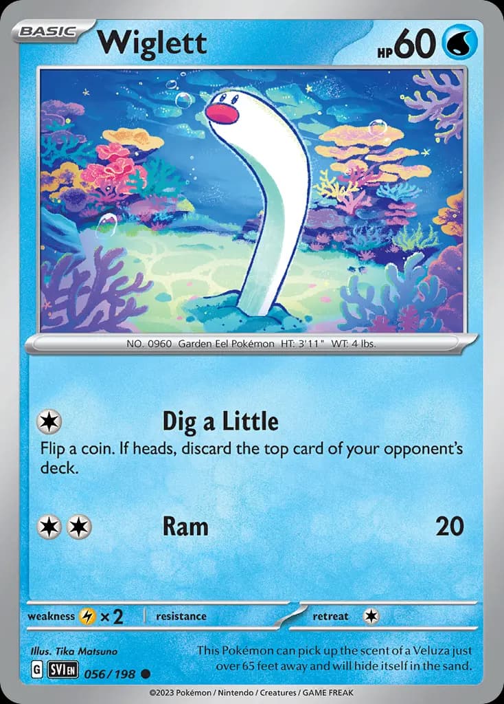 Wiglett — Scarlet & Violet 56 Pokémon card