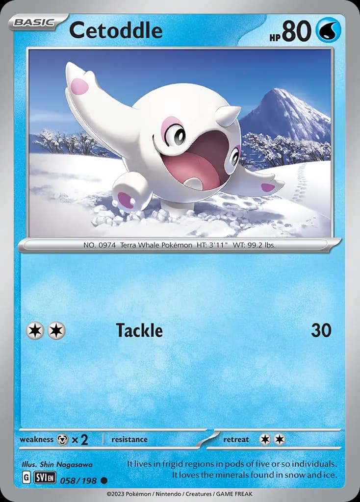 Cetoddle — Scarlet & Violet 58 Pokémon card