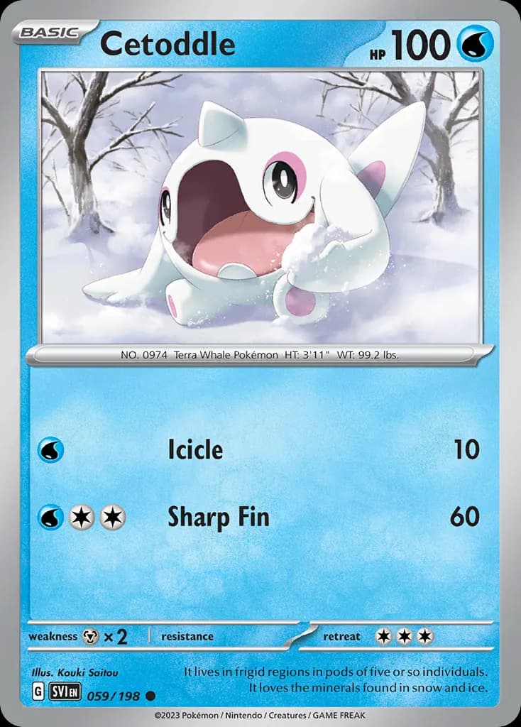 Cetoddle — Scarlet & Violet 59 Pokémon card