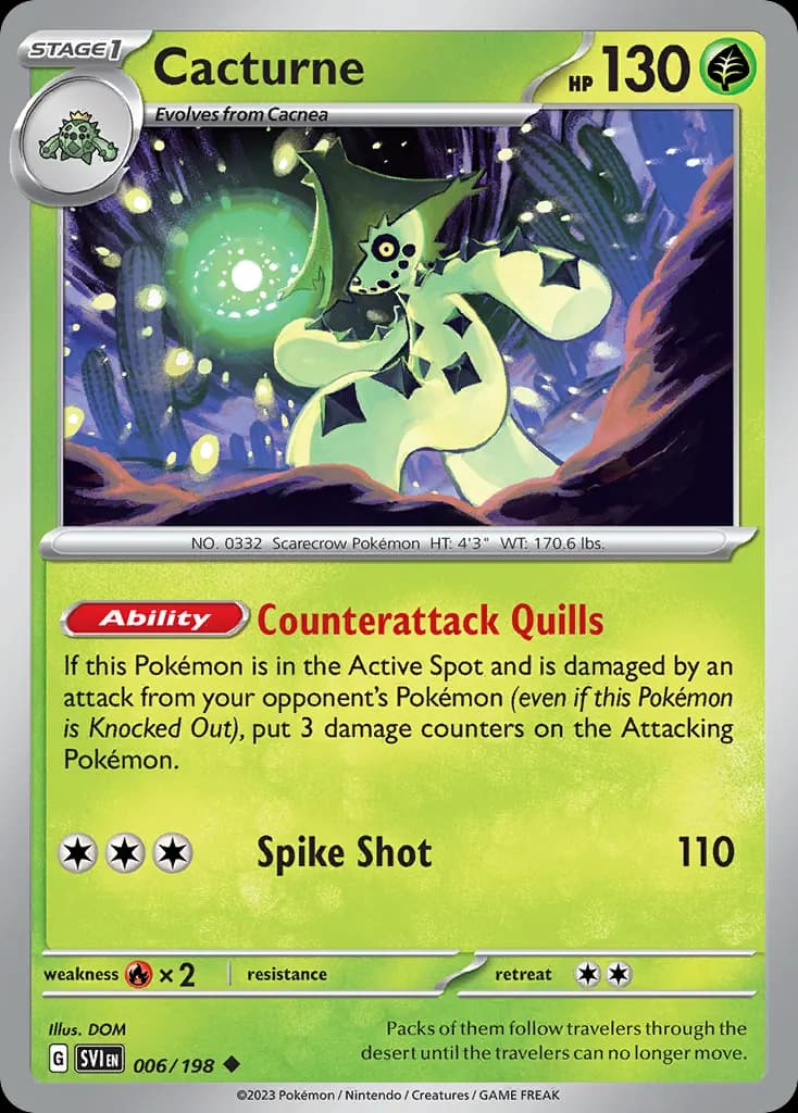 Cacturne — Scarlet & Violet 6 Pokémon card