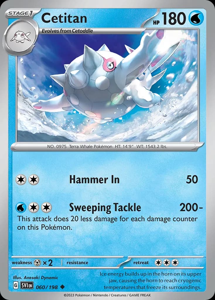 Cetitan — Scarlet & Violet 60 Pokémon card