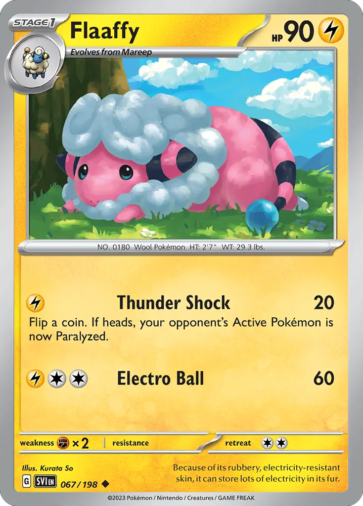 Flaaffy — Scarlet & Violet 67 Pokémon card