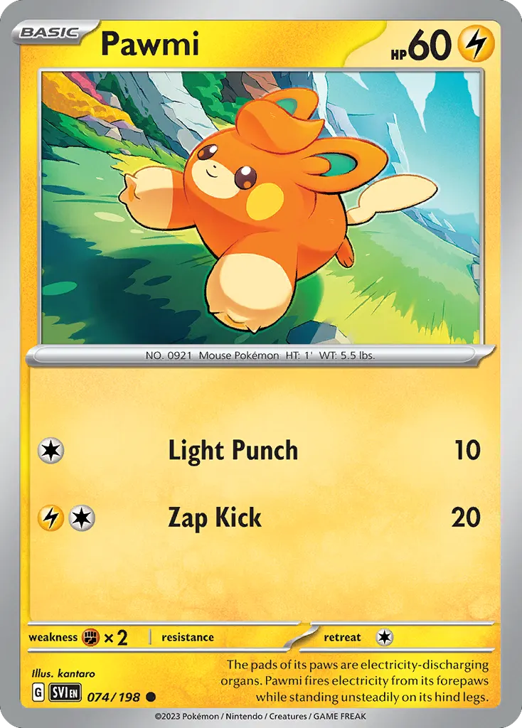 Pawmi — Scarlet & Violet 74 Pokémon card