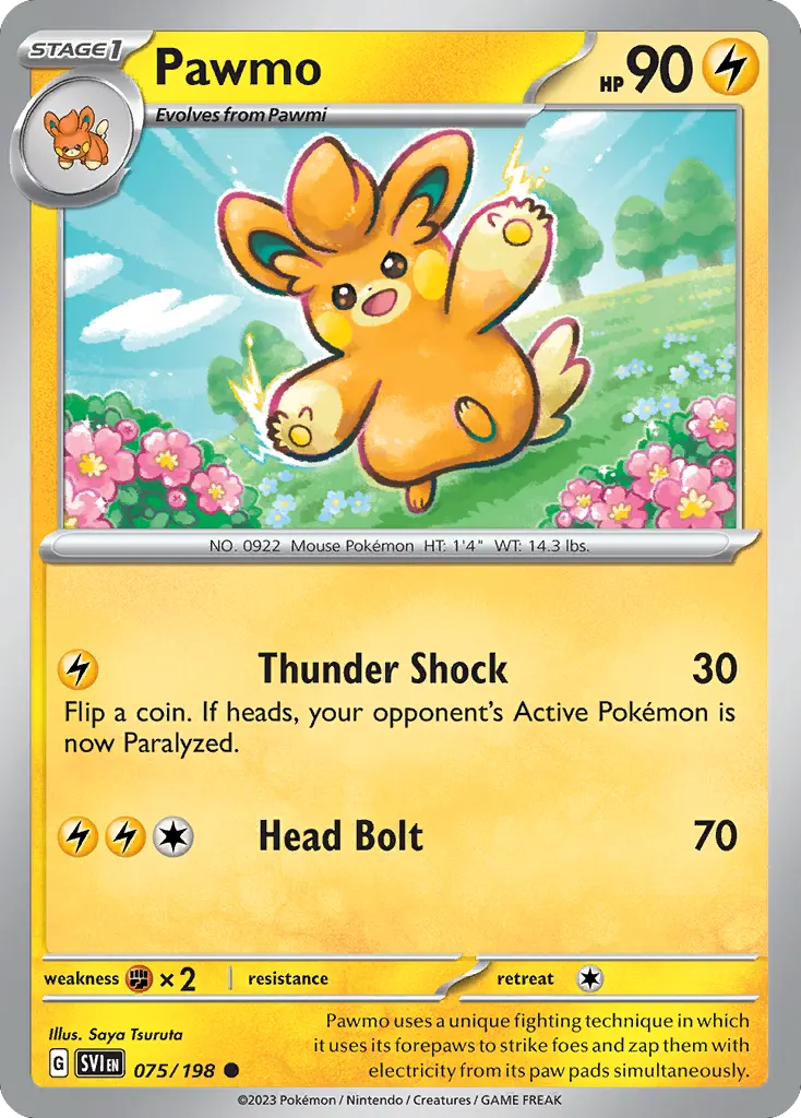 Pawmo — Scarlet & Violet 75 Pokémon card