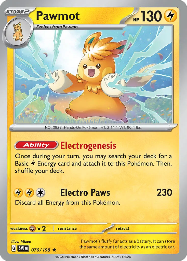 Pawmot — Scarlet & Violet 76 Pokémon card