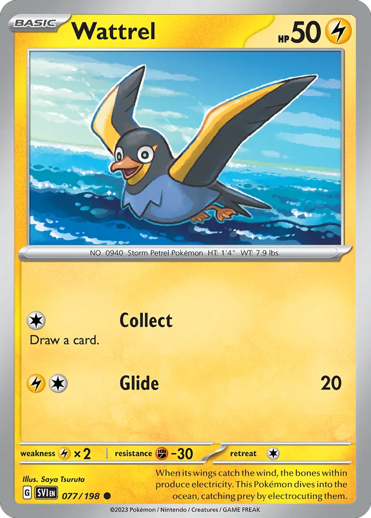 Wattrel — Scarlet & Violet 77 Pokémon card