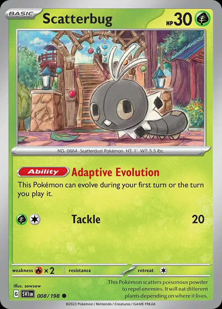Scatterbug — Scarlet & Violet 8 Pokémon card