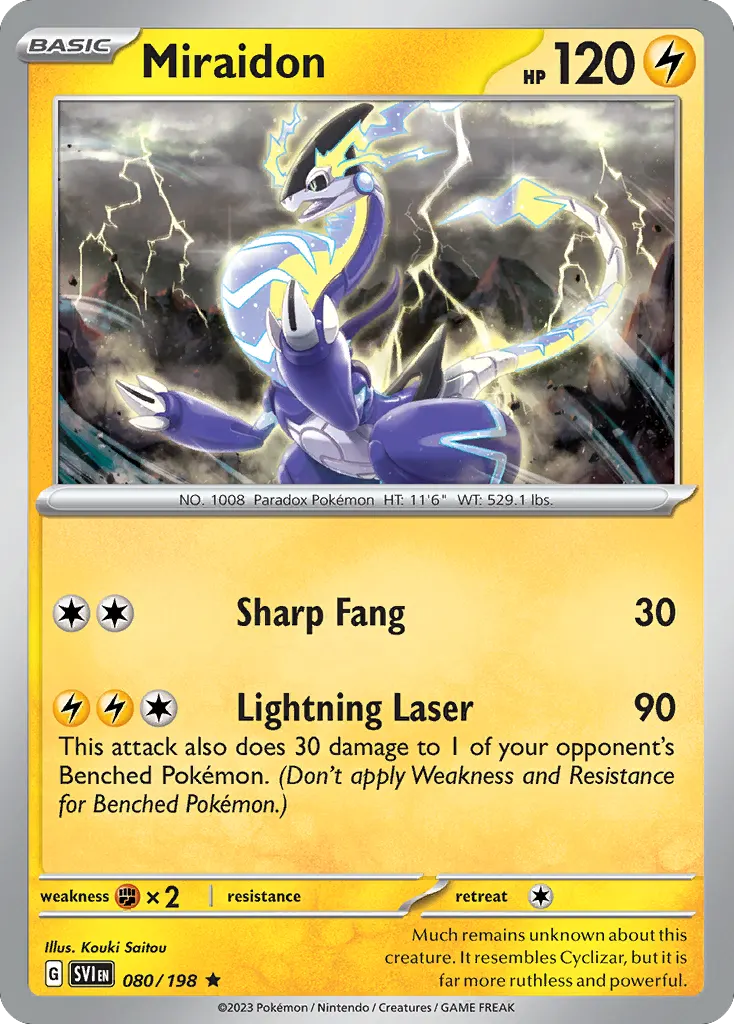 Miraidon — Scarlet & Violet 80 Pokémon card