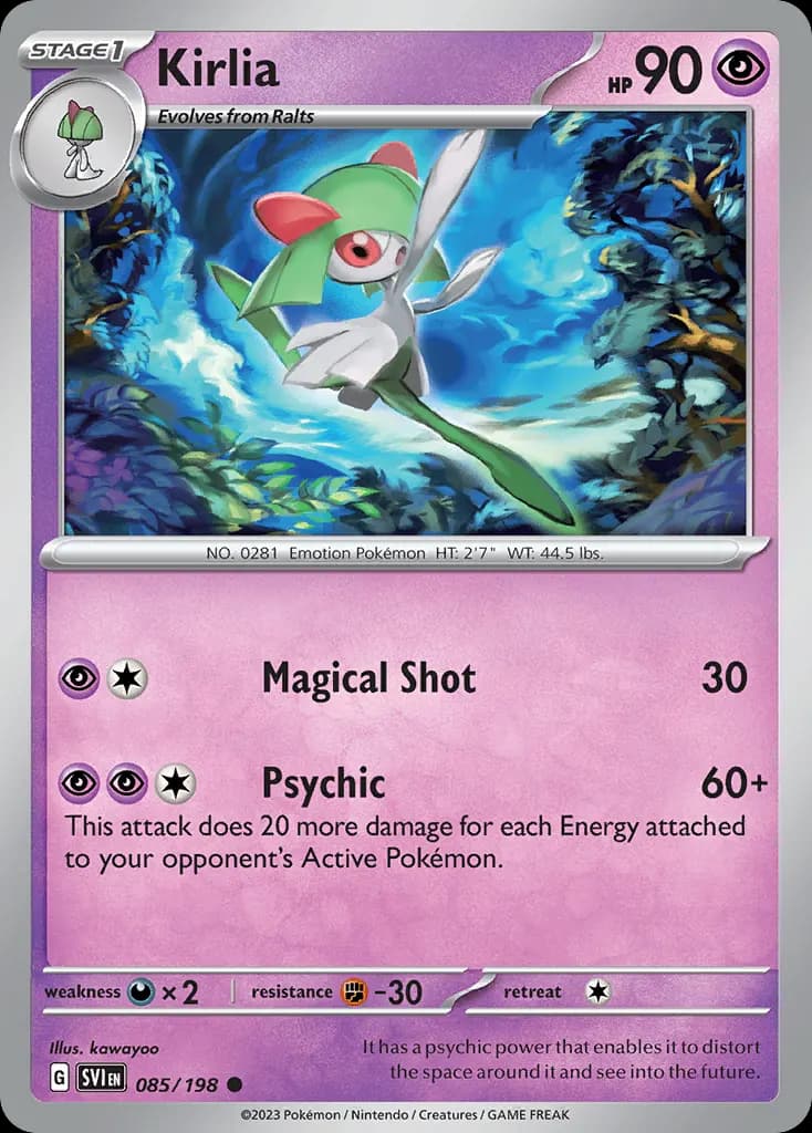 Kirlia — Scarlet & Violet 85 Pokémon card