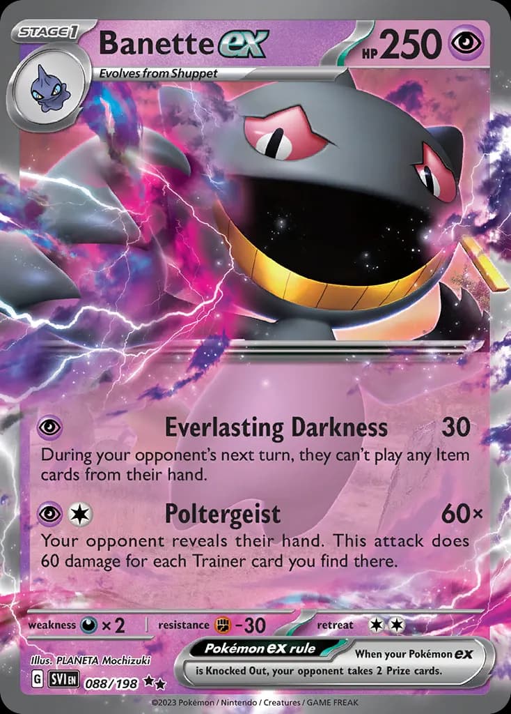 Banette ex — Scarlet & Violet 88 Pokémon card