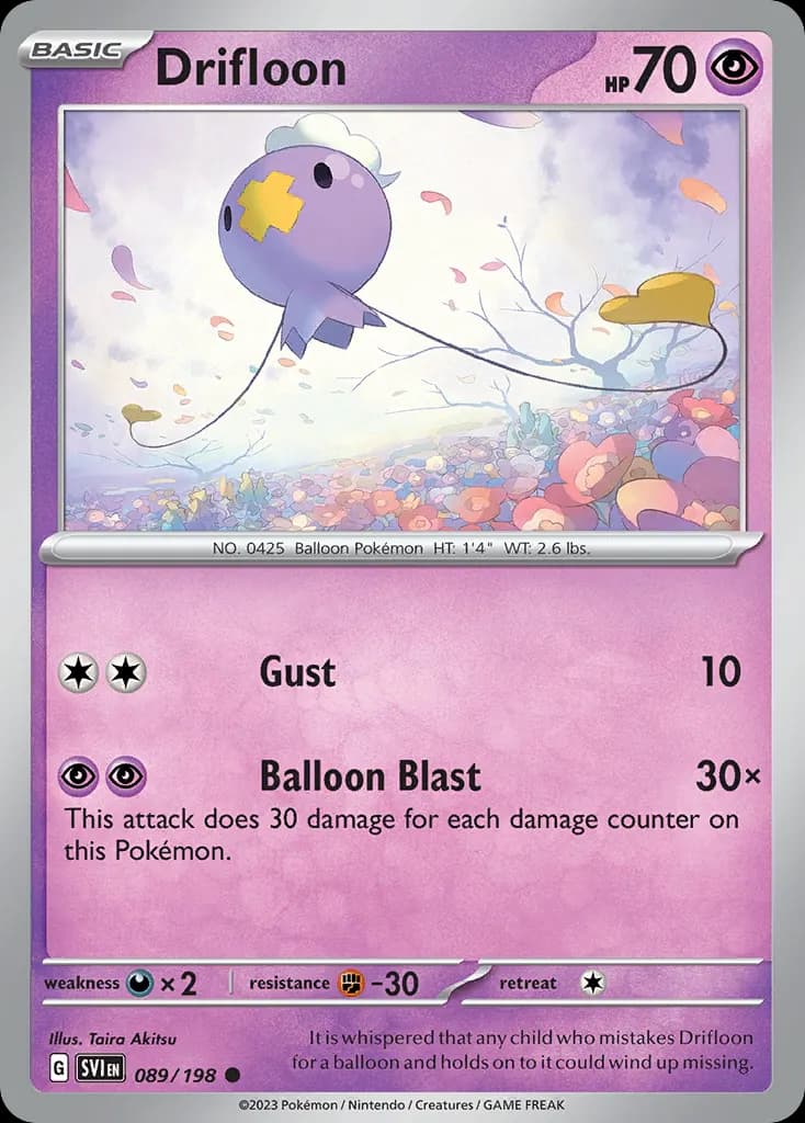 Drifloon — Scarlet & Violet 89 Pokémon card
