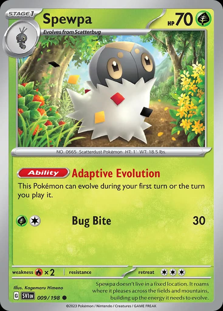 Spewpa — Scarlet & Violet 9 Pokémon card