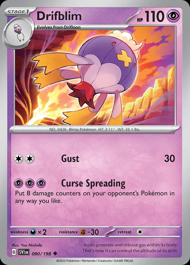 Drifblim — Scarlet & Violet 90 Pokémon card
