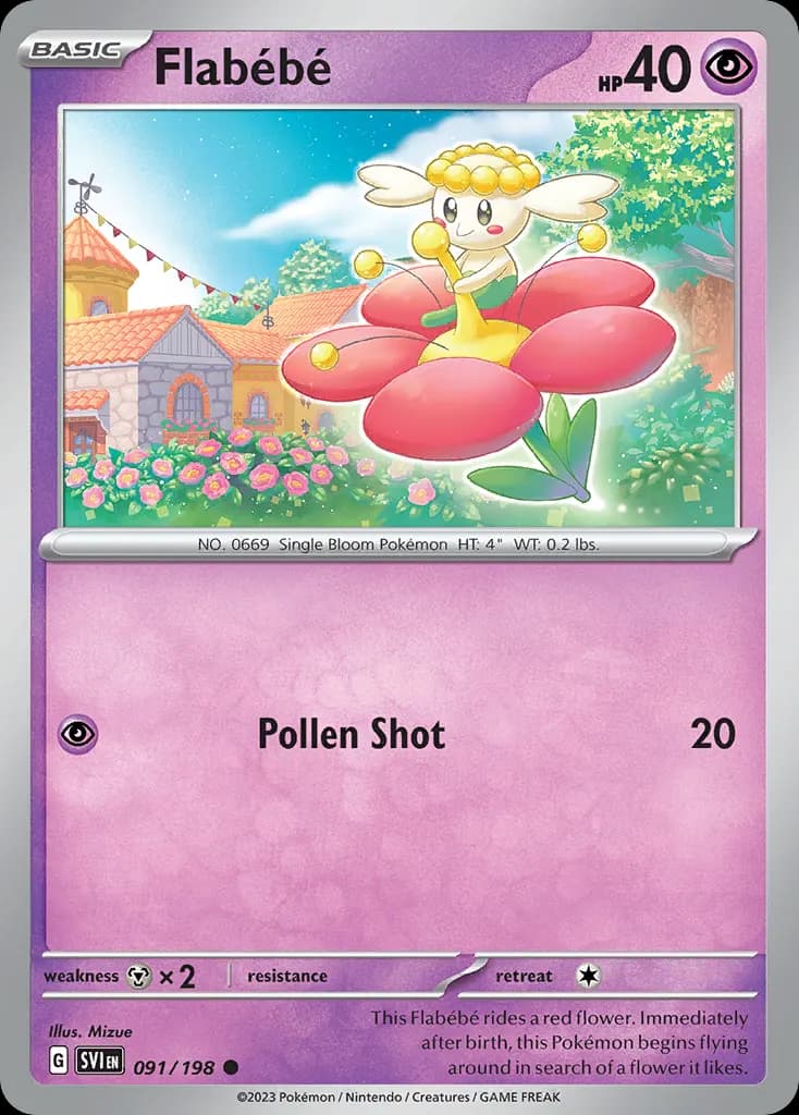Flabébé — Scarlet & Violet 91 Pokémon card