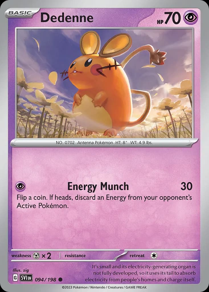 Dedenne — Scarlet & Violet 94 Pokémon card