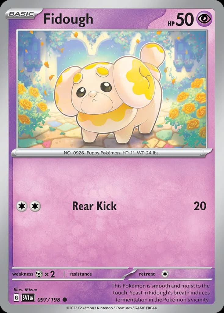 Fidough — Scarlet & Violet 97 Pokémon card
