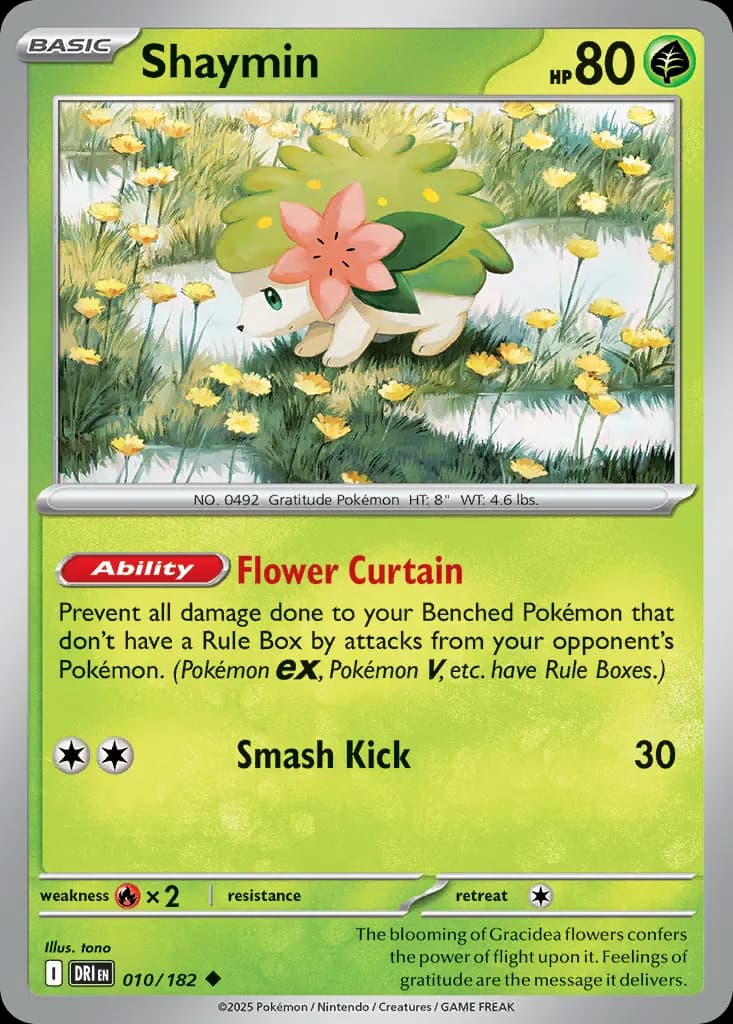 Shaymin — Destined Rivals 10 Pokémon card
