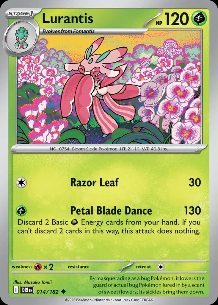 Lurantis — Destined Rivals 14 Pokémon card