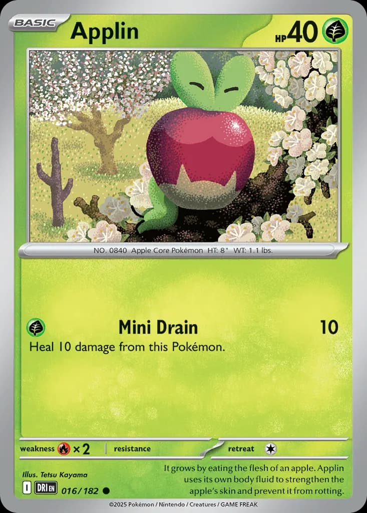 Applin — Destined Rivals 16 Pokémon card