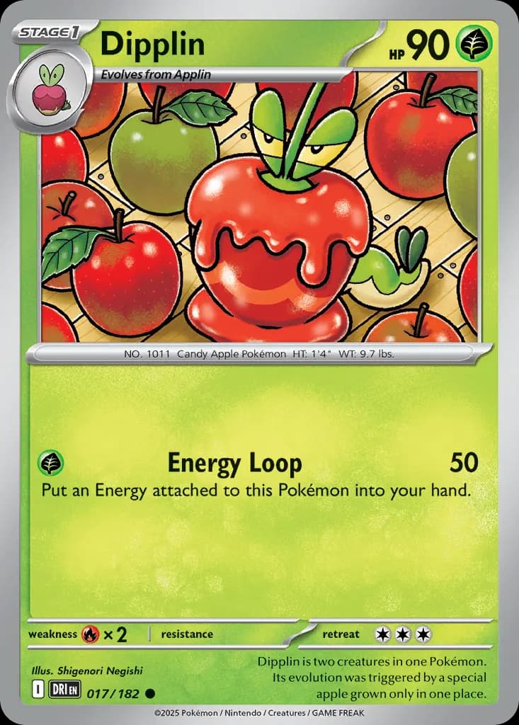 Dipplin — Destined Rivals 17 Pokémon card