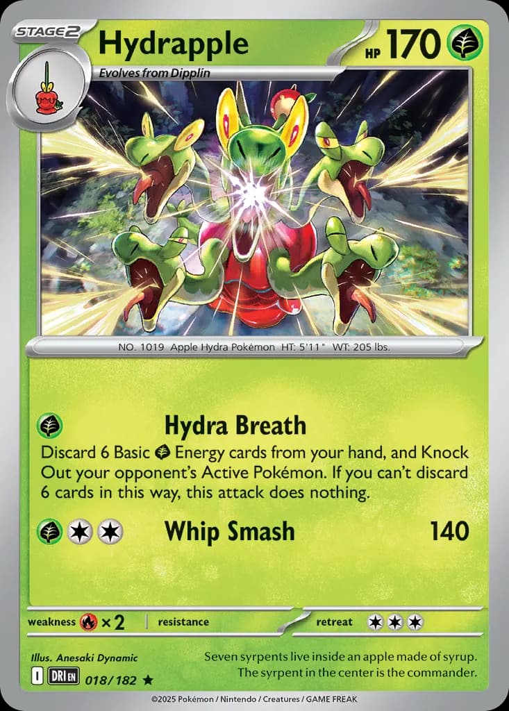 Hydrapple — Destined Rivals 18 Pokémon card