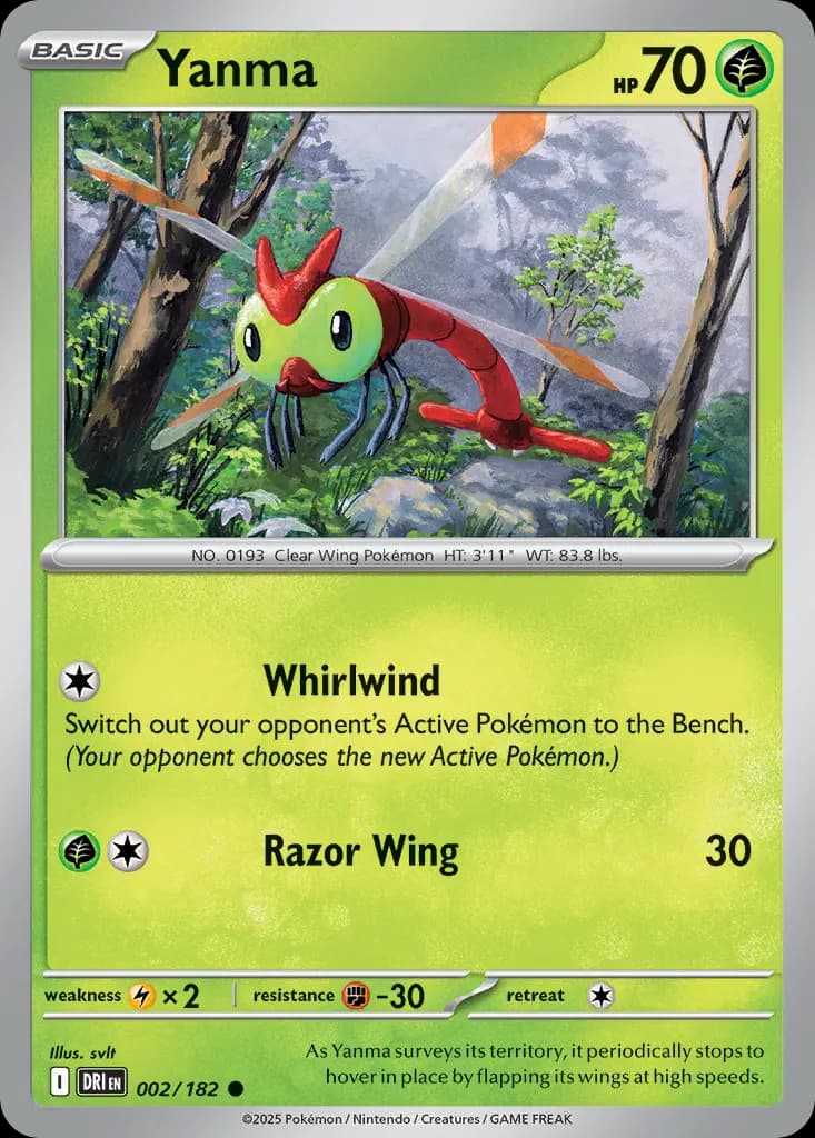 Yanma — Destined Rivals 2 Pokémon card