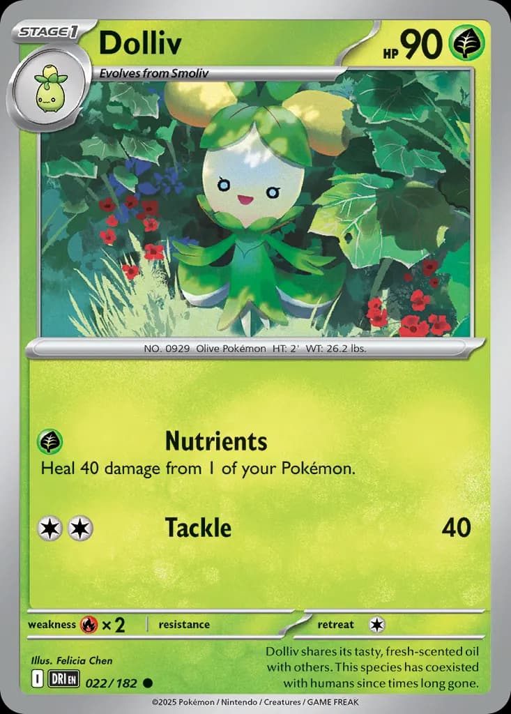 Dolliv — Destined Rivals 22 Pokémon card