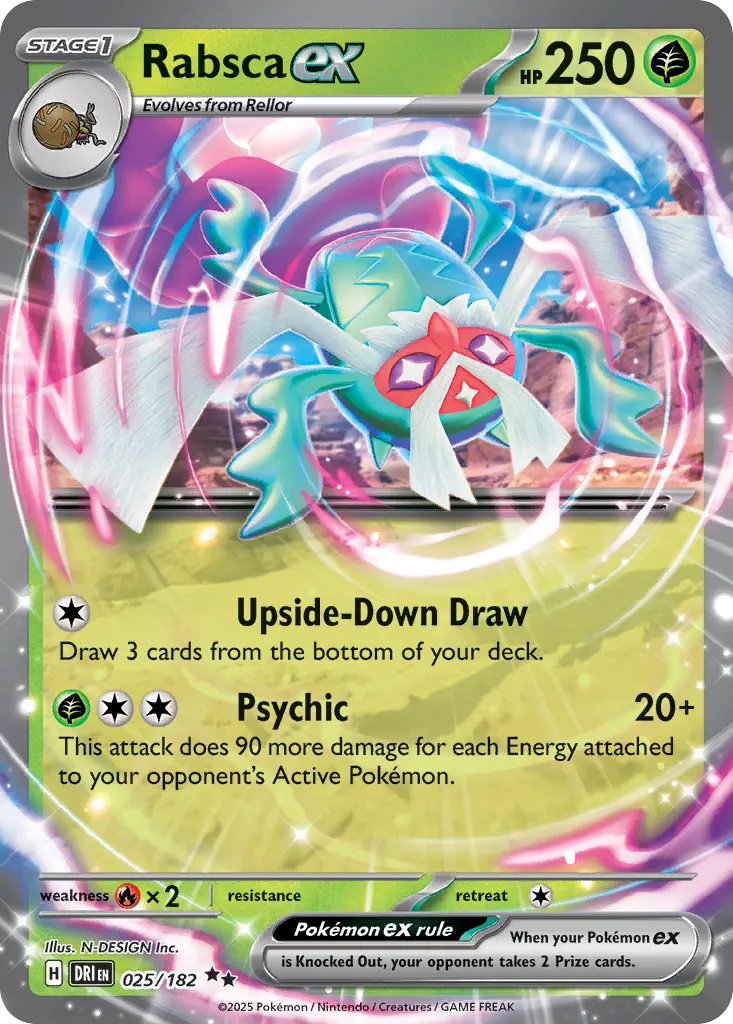 Rabsca ex — Destined Rivals 25 Pokémon card