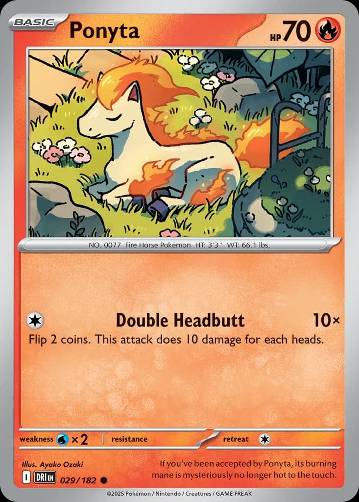Ponyta — Destined Rivals 29 Pokémon card