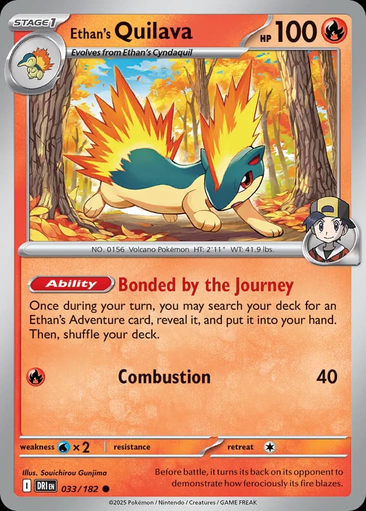 Ethan's Quilava — Destined Rivals 33 Pokémon card